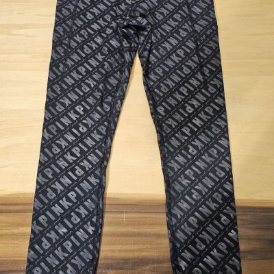 NWT Victoria's Secret Pink Active ULTIMATE High Waist Leggings Allover Logo S